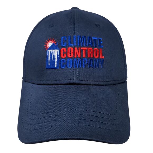 Cap America Golf Men's Fitted Hat Blue Size L/XL Climate Control Company Logo - Picture 1 of 7